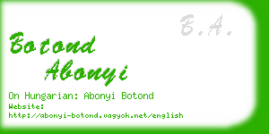 botond abonyi business card